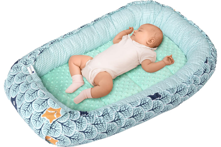 Medi Partners Babynest Kuschelnest Babynestchen 100% Baumwolle Nestchen Reisebett für Babys Säugling