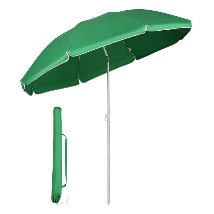 Sekey 160 cm Sonnenschirm Strand mit Schutzhülle für Balkon Garten & Terrasse Neigungswinkel und Höh