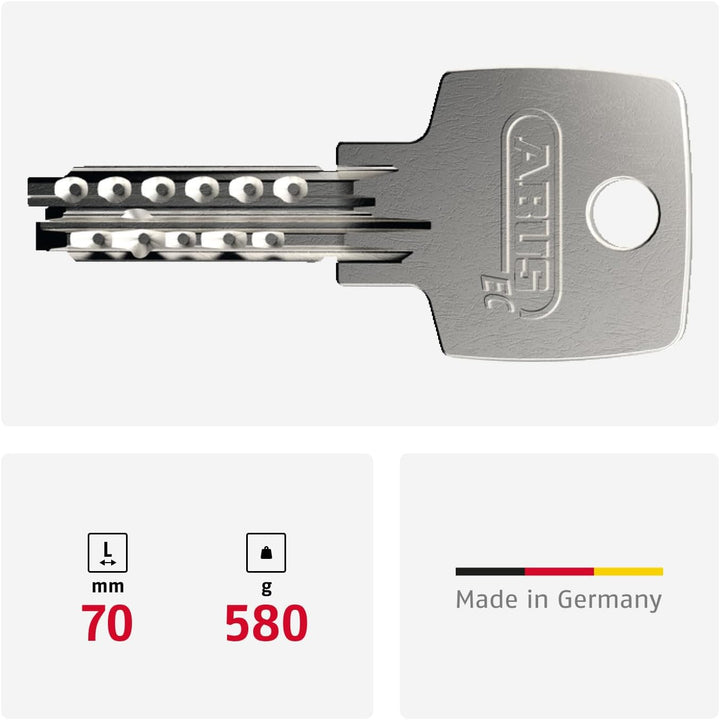 ABUS Bremsscheibenschloss Detecto 7000 RS1 – Motorradschloss mit Alarm – sonic red one size Rot (Son