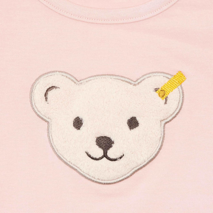Steiff Unisex Kinder T Langarm Teddykopf mit Squeezer Shirt 98 Silver Pink, 98 Silver Pink