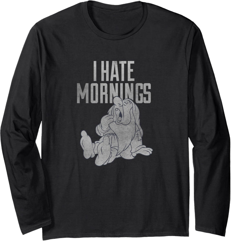 Disney Snow White Sleepy I Hate Mornings Langarmshirt