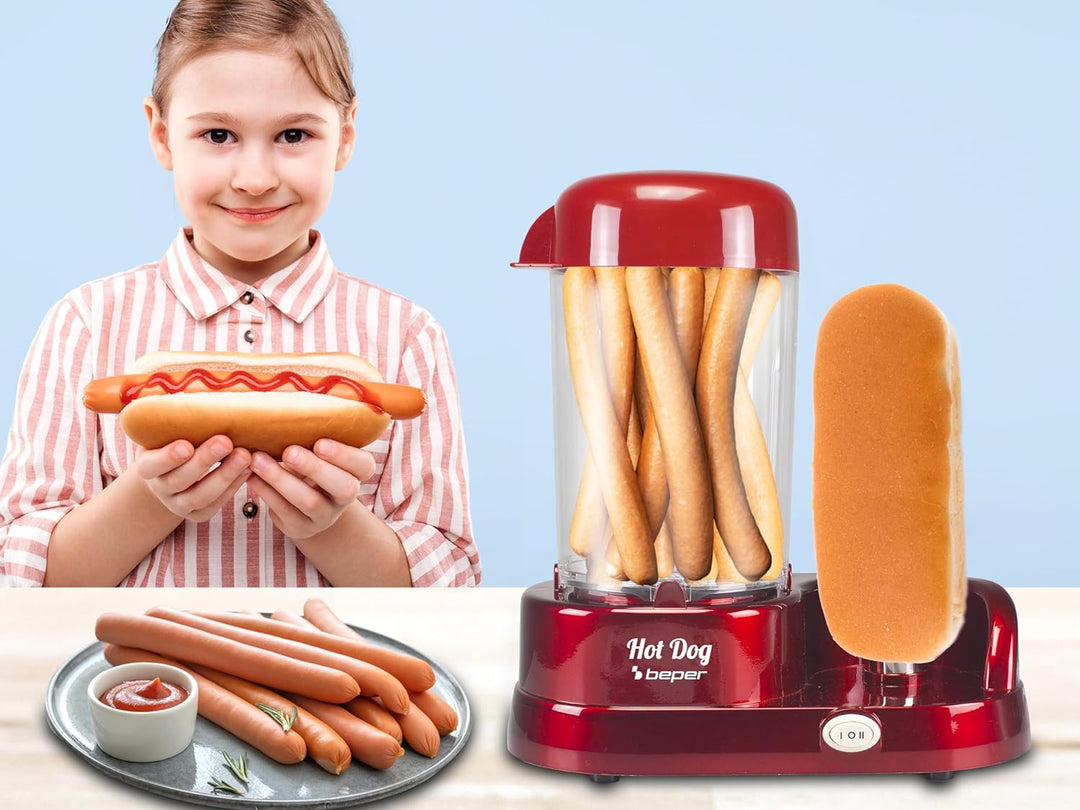BEPER P101CUD501 Hot Dog Maker Dampf - Hot Dog, Garen im Dampf