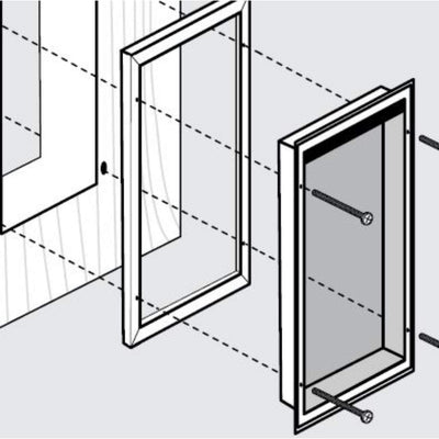 PetSafe Einbauadapter für Aluminium Hundeklappe für extremes Wetter, Hundeklappe Verlängerung für Tü