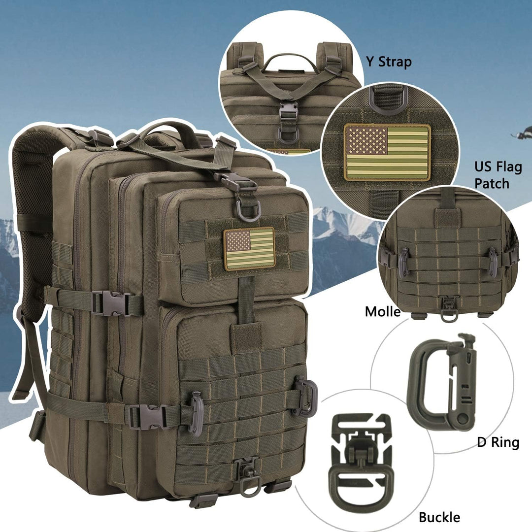Hannibal Tactical 40L Militär Taktischer Rucksack US Cooper Rucksack Armee Assault Pack 3 Tage Bug O