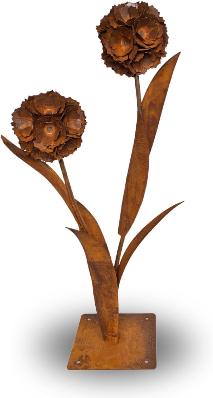 Terma Rost 3D Pusteblume XXL 120cm Höhe Pusteblume Gartendeko rost Gartenfigur gross Metallfigur Gar