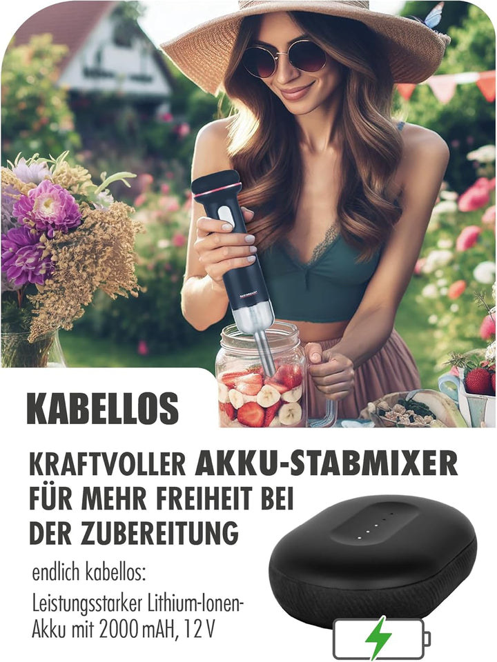 Kabelloser Design Stabmixer Set 5 in 1