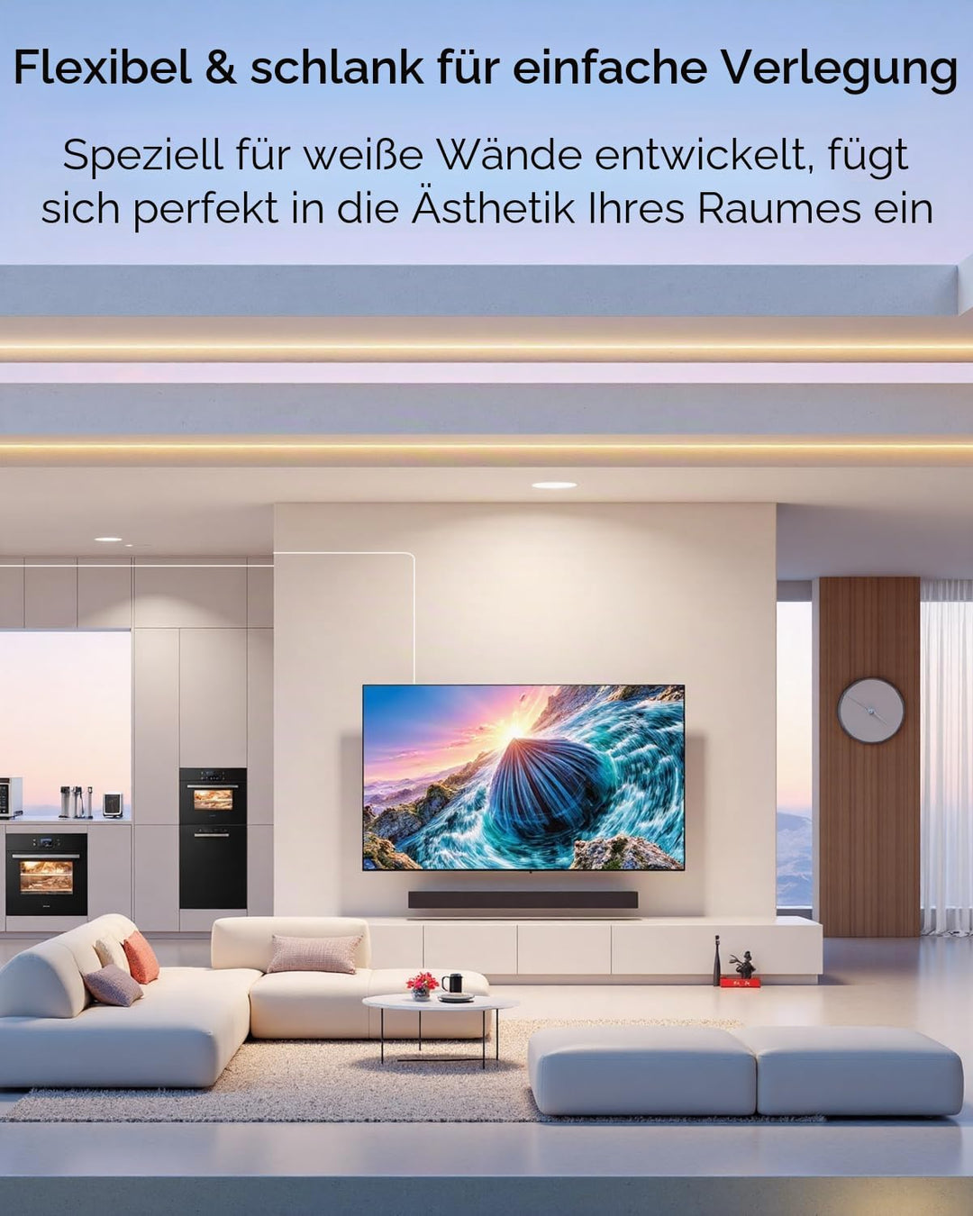 Glasfaser HDMI 2.1 Kabel 1m, 48Gbps Hochgeschwindigkeits-Aktives Optisches HDMI 2.1 Kabel [8K@60Hz,