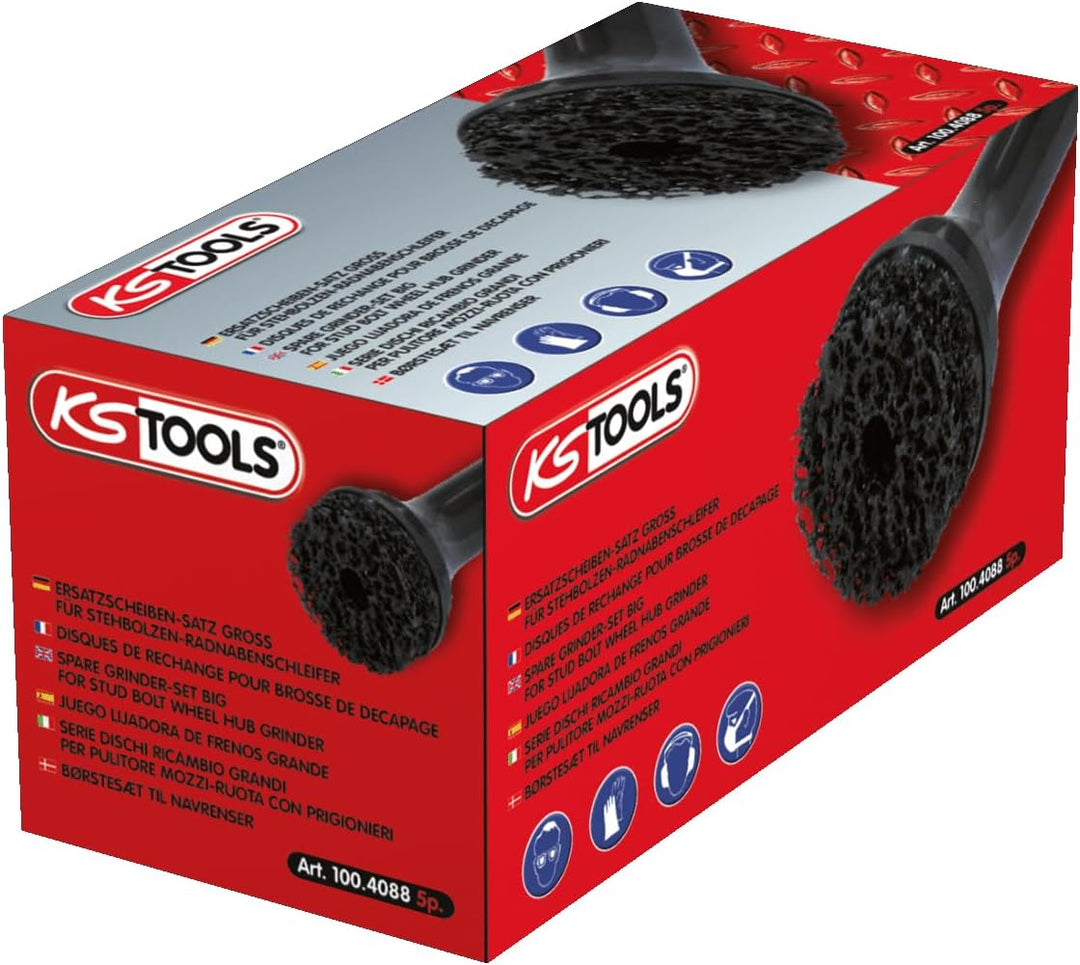 KS Tools 100.4085 Stehbolzen-Radnabenschleifer Ersatzscheiben-Satz Ø 40 mm, 5-tlg.