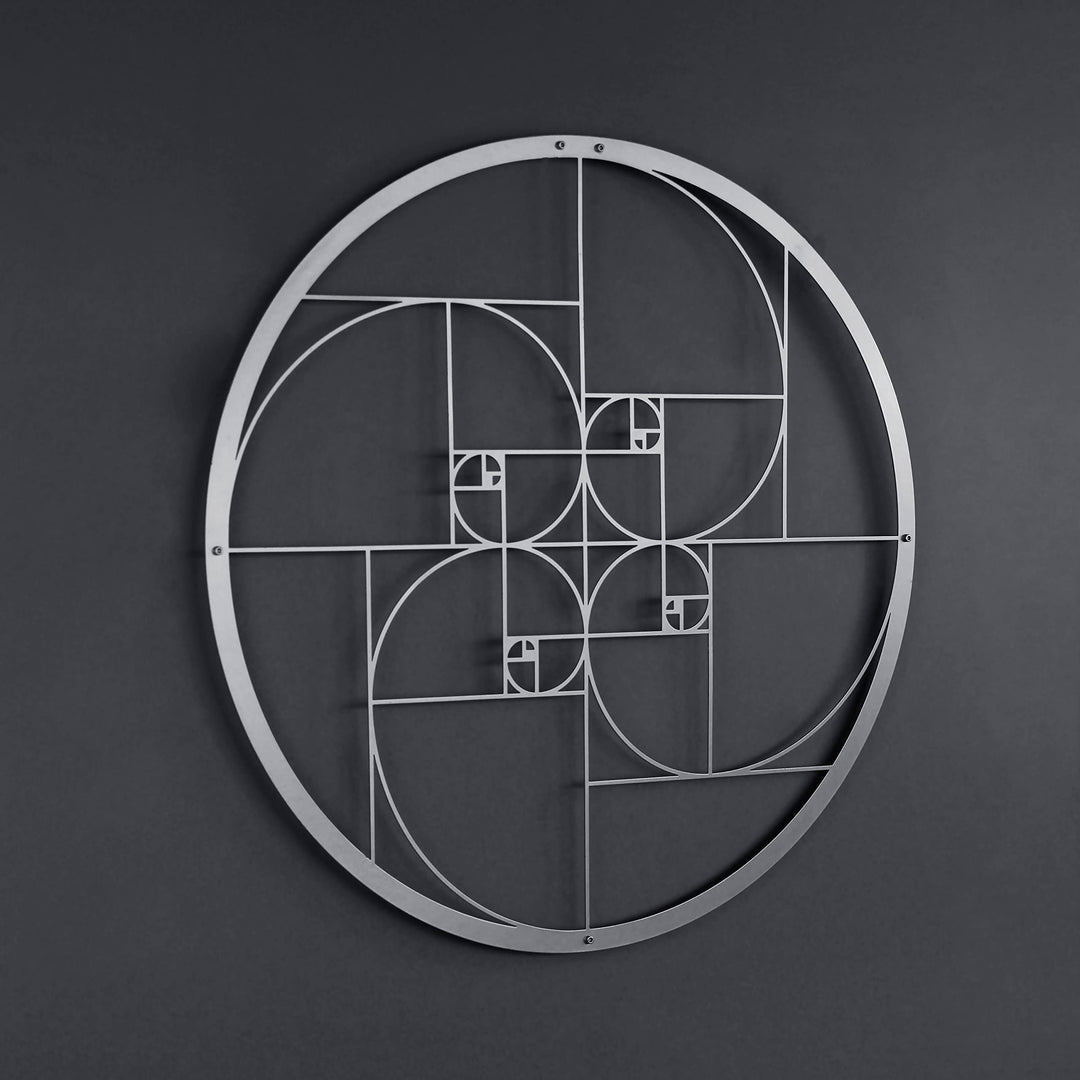 IWA CONCEPT Golden Ratio Metall Wanddekoration|Einzigartige Moderne Dekoration für Wohnzimmer | Meta