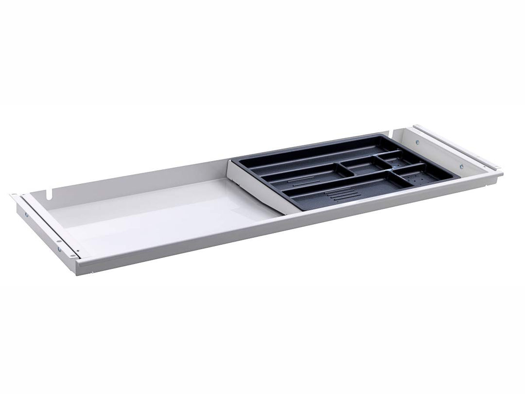 TecLines TUS001W Untertisch Schublade inkl. Kunststoffeinsatz L, weiss