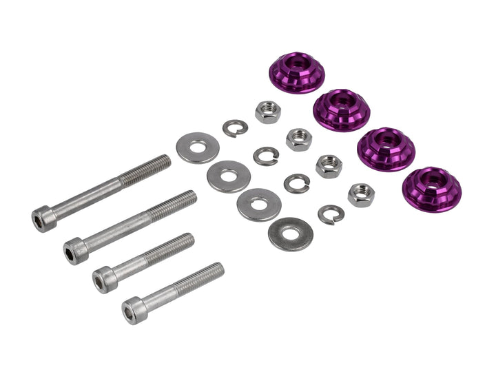 Set: CNC Unterlegscheibe 32mm für Stossdämpfer/Federbein, Violett - für S51, S50, S70, S53, S83