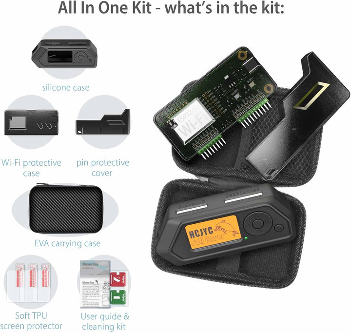 4 in 1 Protective Case Set for Flipper Zero Device and Wi-Fi Dev Board V1 ESP32-S2, Accessories for