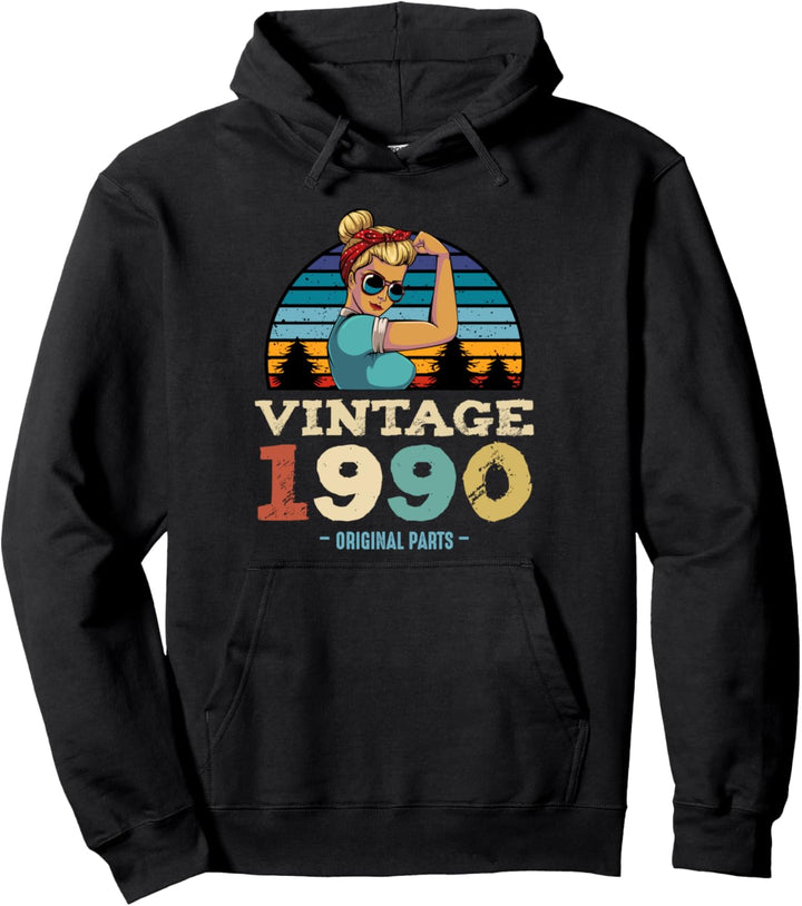 Vintage 1990 30. Geburtstag Party Feier Geschenk Idee Pullover Hoodie