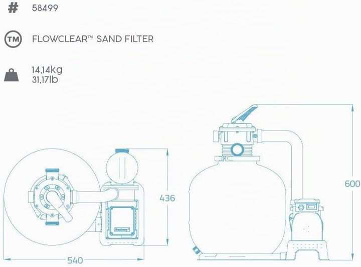 Bestway Flowclear Sandfilteranlage mit Zeitschaltuhr 8.327 l/h