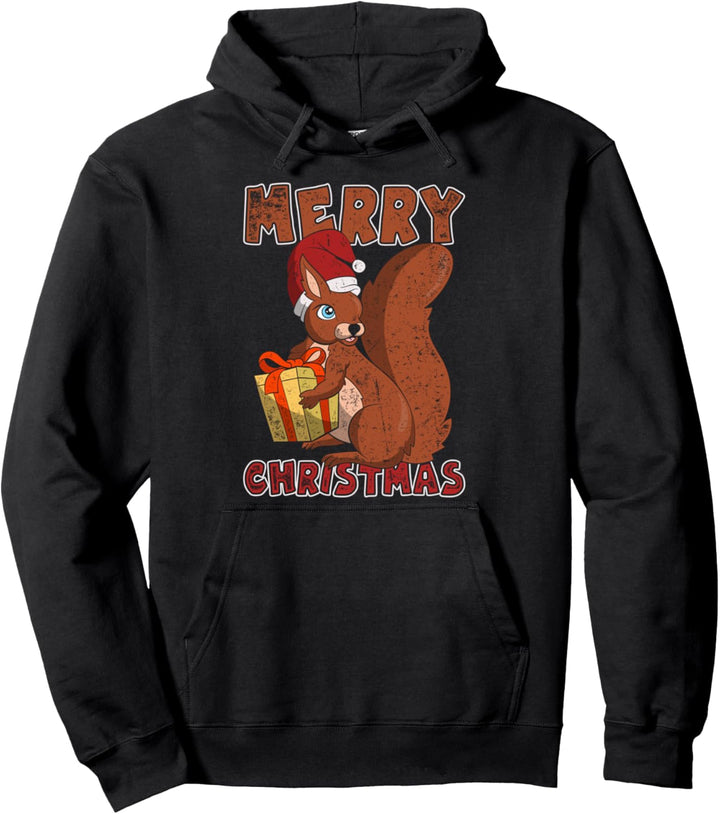 Wald Tier Christmas Pajama Geschenk Niedliches Eichhörnchen Pullover Hoodie