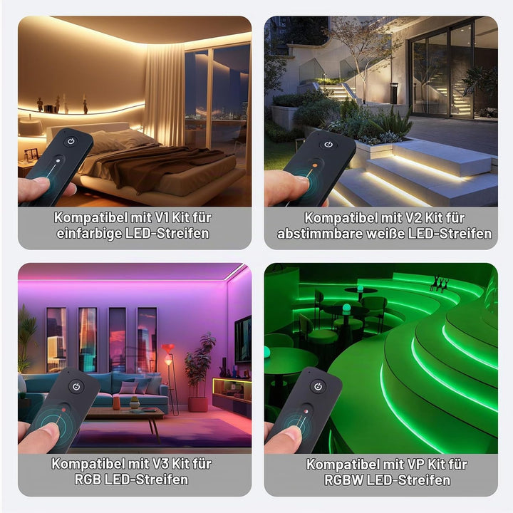 JOYLIT LED Streifen Controller 12-48V 4 Polig 5A/CH 4 in 1, 2.4G PWM Dimmbarer Farbwechsel RGB RGBW