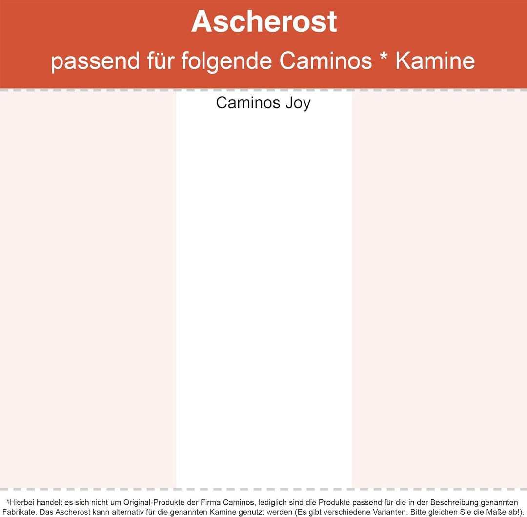 Kaminrost/Stehrost 435 x 59 x 4 mm passend für Caminos Joy ** Kaminöfen inkl. Modellübersicht - Asch