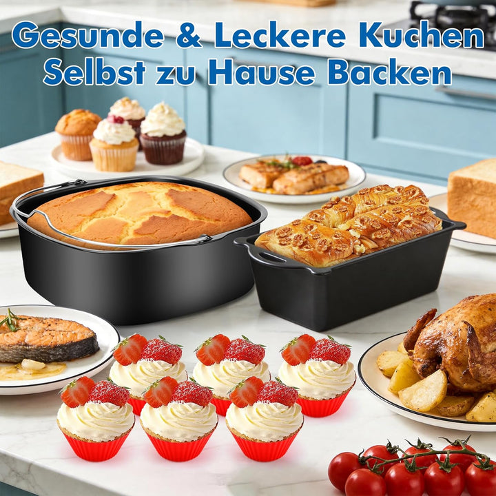 Airfryer Zubehör für Philips Airfryer Dual Basket 3000 Series 5000 Series, NA350/NA352/NA353, 9L, 2