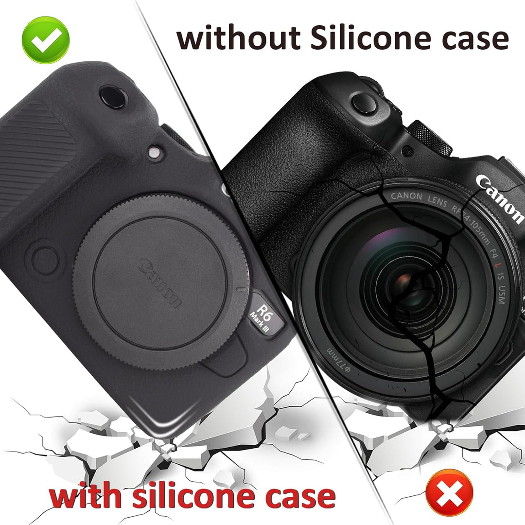 kinokoo Schutzhülle für Canon EOS R6 III, weiche Silikonhülle für spiegellose EOS R6 Mark III, Ganzk