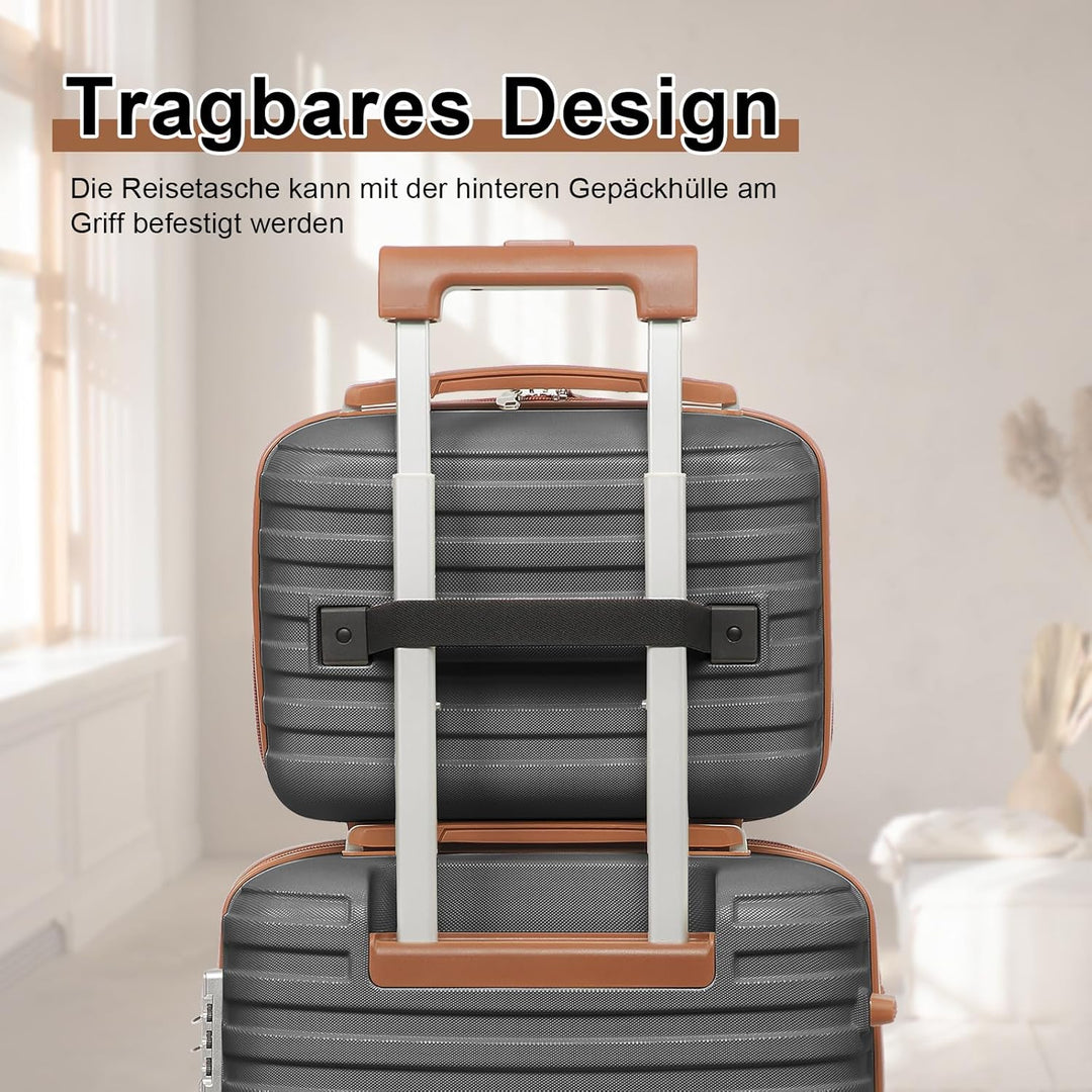 Joyway Kofferset Reisekoffer Set 6tlg Hartschale mit Beautycase Kosmetikkoffe mit 4 Rollen und TSA-S