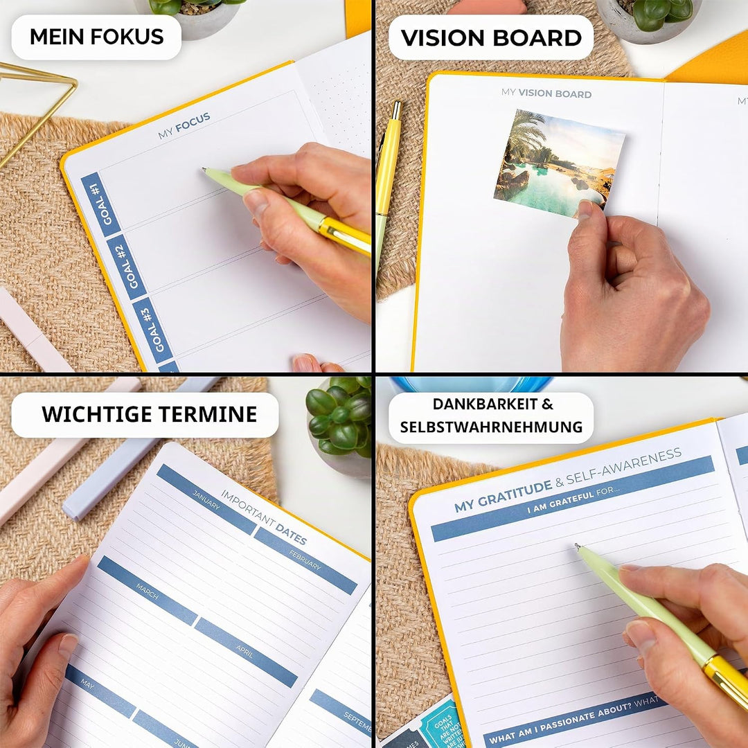 Clever Fox Planner 2. Auflage - Farbenfroher Planer für Wöchentliche und Monatliche Ziele, Zeitmanag