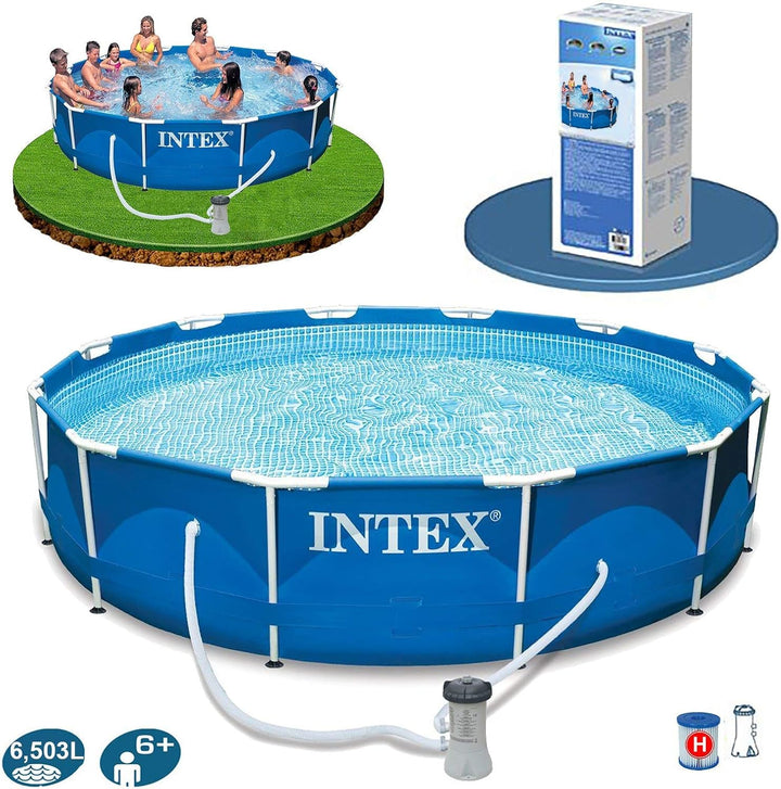 Intex – Swimming-Pool mit Metallrahmen (Intex 56996FR) [Italienische Version]. 366 x 76 cm, 366 x 76