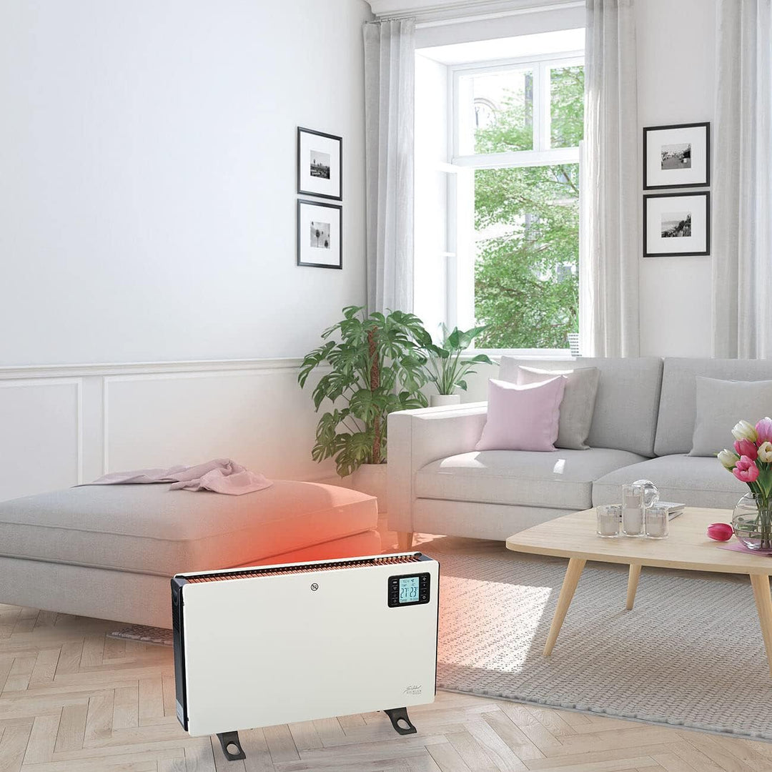 Sichler Haushaltsgeräte Elektrische Heizung: WLAN-Konvektor-Heizung, 2.000 W, App, Sprachsteuerung,