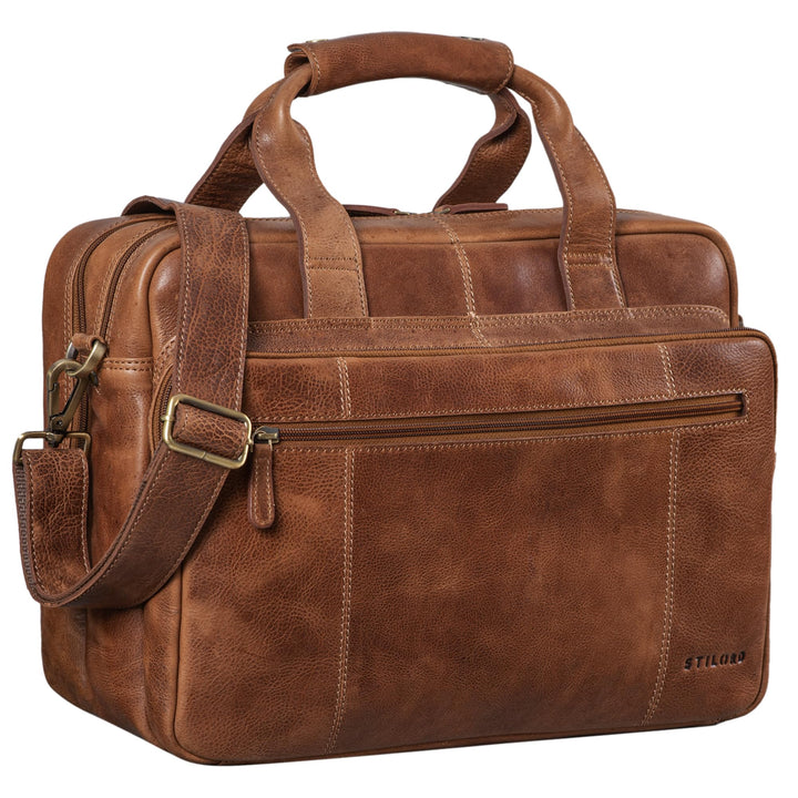 STILORD 'Experience' Vintage Lehrertasche Leder gross für Herren Damen XL Aktentasche Business Schul
