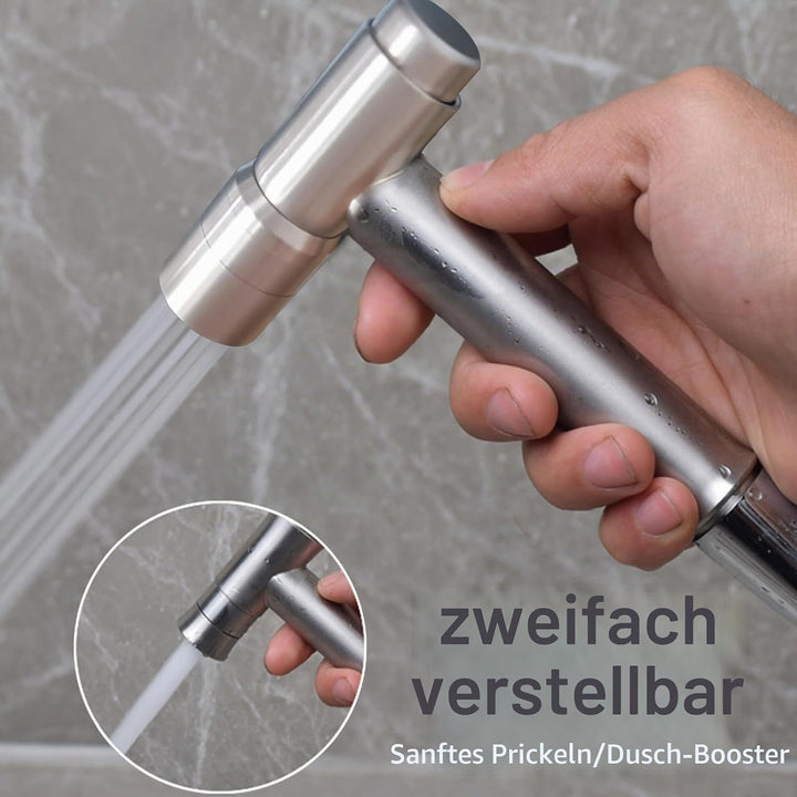 Bidet Edelstahl Handbrause, handgehaltenes Bidet-Toilettensprühgerät mit Dual-Modus (Jet/Stream) ， m