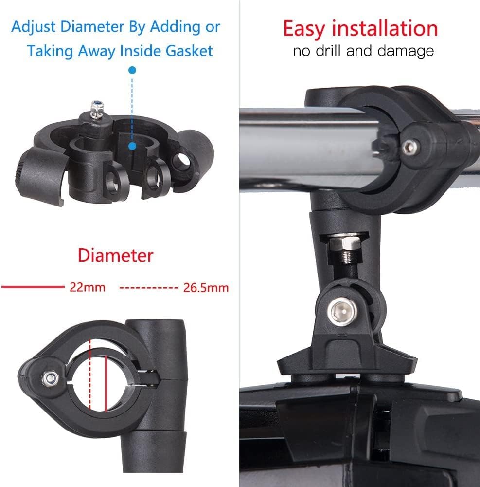 MARCHFA KOLOME Motorrad Zusatzscheinwerfer Led für Fahrrad ATV Traktor Gabelstapler Boot Universal L