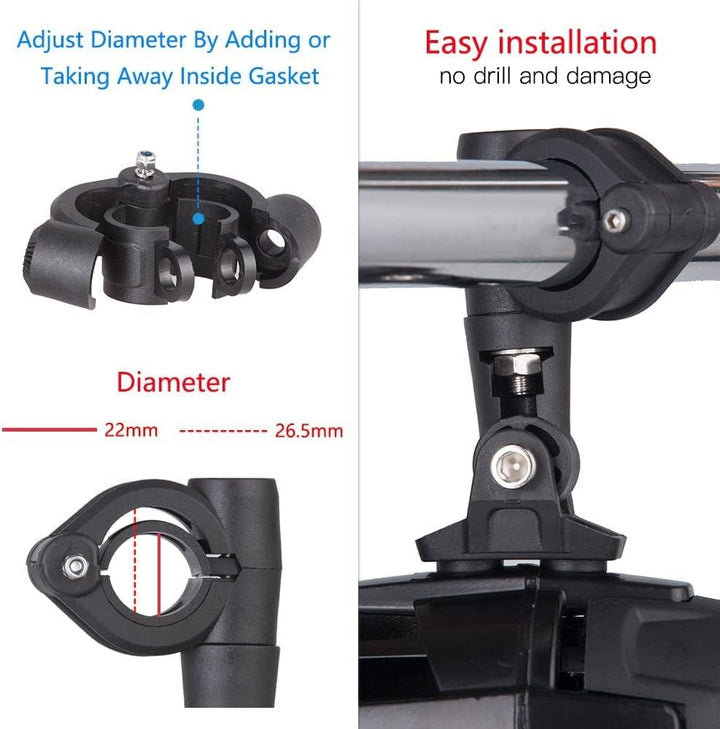 MARCHFA KOLOME Motorrad Zusatzscheinwerfer Led für Fahrrad ATV Traktor Gabelstapler Boot Universal L