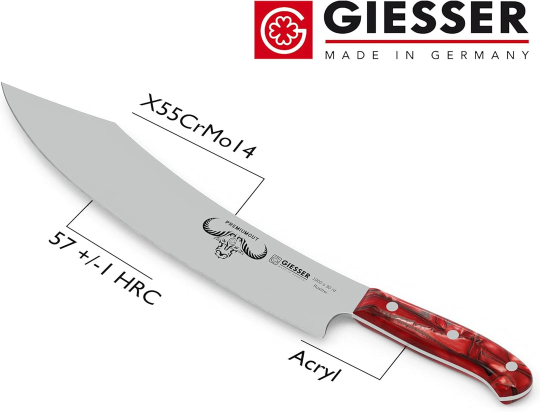 GIESSER 227793067 Premiumcut Barbecue-Messer, Red Diamond 30 cm Barbeque Red Diamond, 30 cm Barbeque