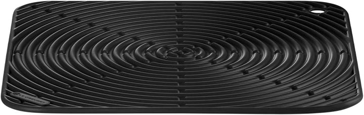 Le Creuset Quadratischer Topflappen aus Silikon, Ø 29 cm, Schwarz glänzend, 93005629140000, Schwarz