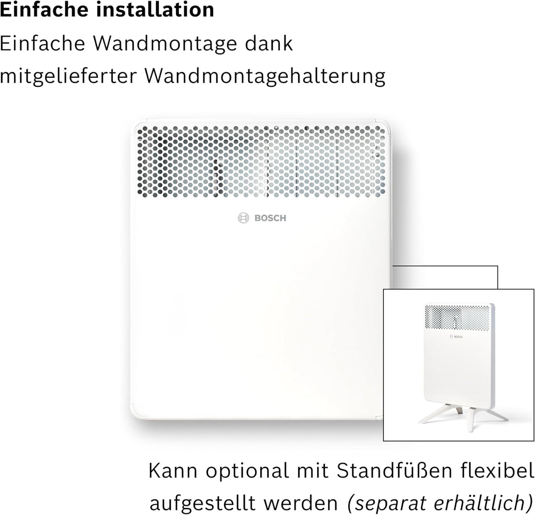 Bosch Heat Convector 4000-5 - Elektrischer Konvektor für Räume bis zu 5 m² - Individuell Einstellbar