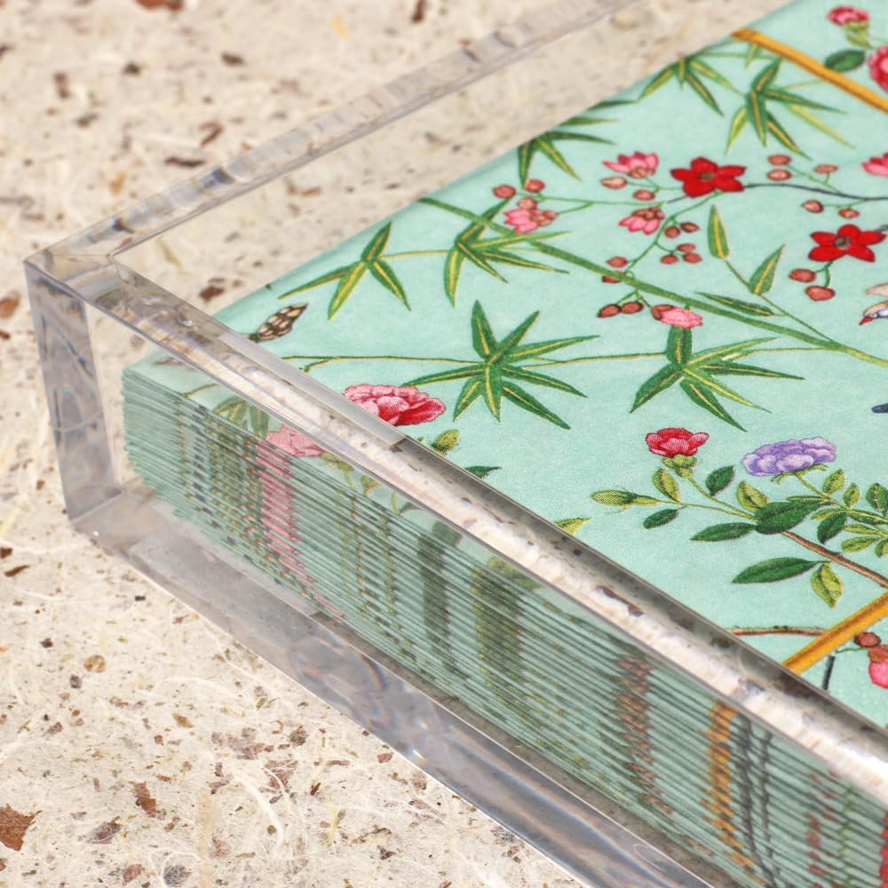Caspari Serviettenhalter aus Acryl, transparent, 1 Stück Luncheon, Luncheon