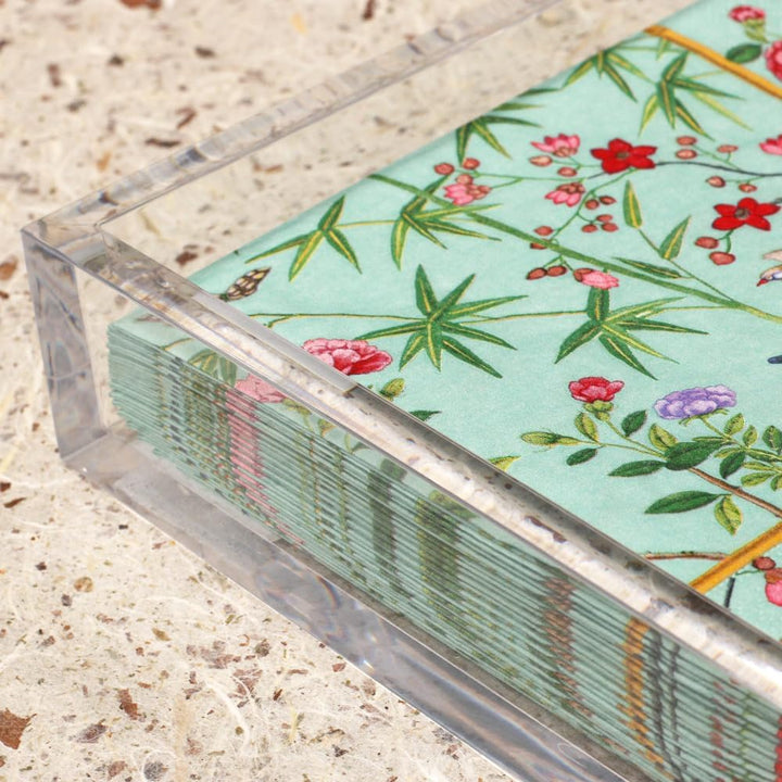 Caspari Serviettenhalter aus Acryl, transparent, 1 Stück Luncheon, Luncheon