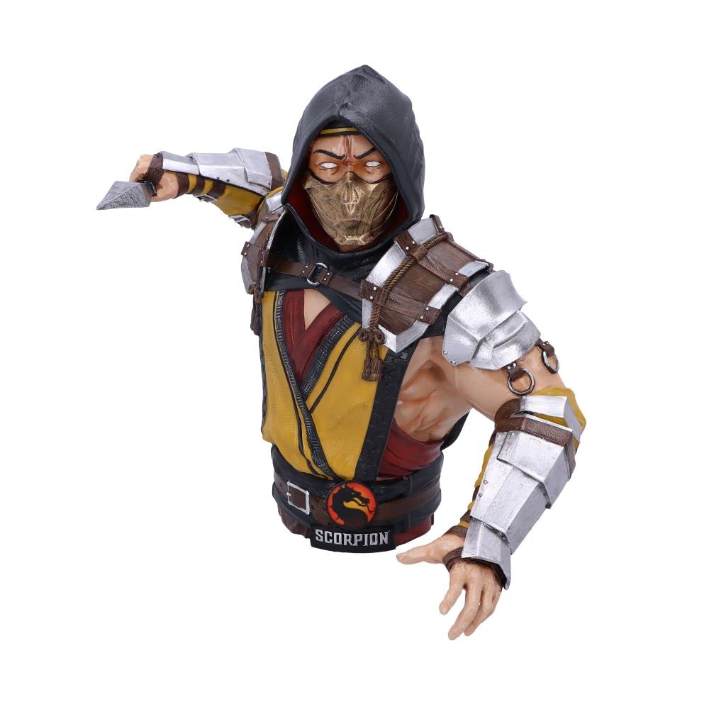 Nemesis Now Offiziell lizenzierte Mortal Kombat Skorpion Büste, gelb, 29,5 cm, Kunstharz