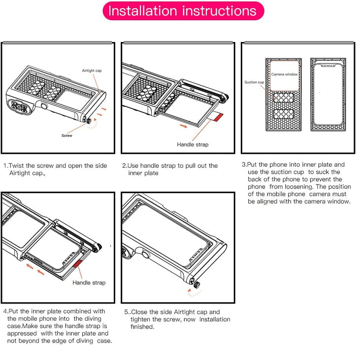 ShellBox wasserdichte Handyhülle 7.0 Zoll Unterwasser Wasserfeste Handy Wasserschutzhülle Handytasch