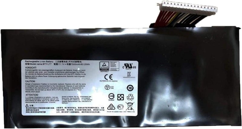 BTY-L77 (11.1V 83.25Wh) Replacement Laptop Akku für MSI GT72 2QD GT72S 6QF GT80 2QE Series WT72 MS-1