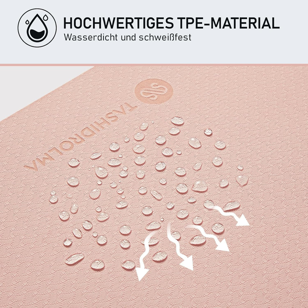 Yogamatte Rutschfest, Gymnastikmatte Mit Tragegurt, Sportmatte Für Fitnessstudio, Zuhause, Reisen, 1