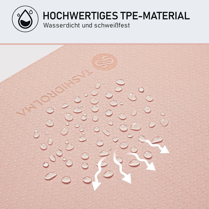 Yogamatte Rutschfest, Gymnastikmatte Mit Tragegurt, Sportmatte Für Fitnessstudio, Zuhause, Reisen, 1