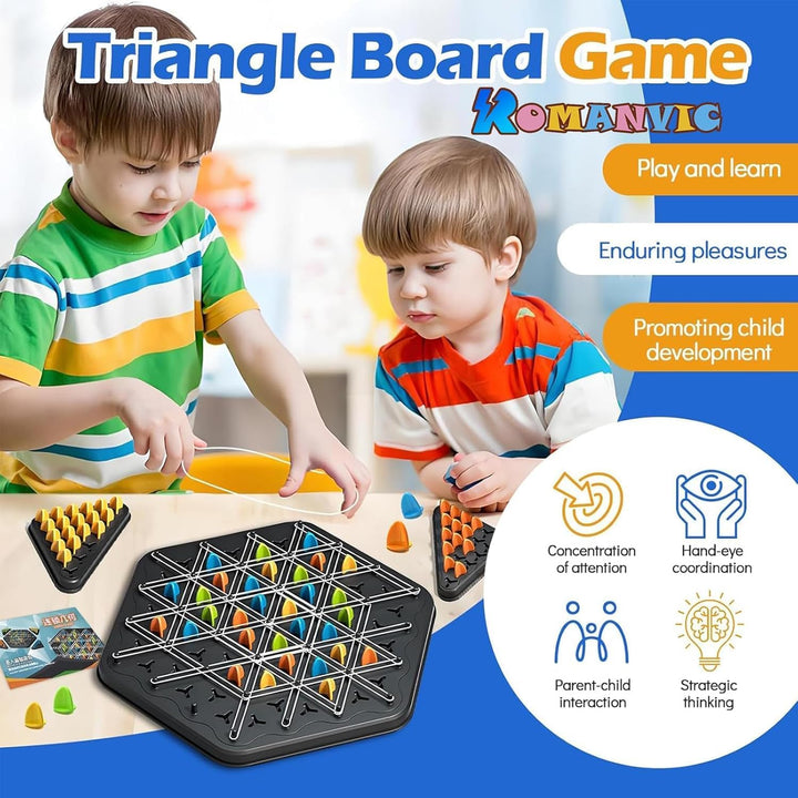 ROMANVIC Triggle Spiel,Triggle Gummibänder Brettspiele,Urlaubs- oder Geburtstagsgeschenk Game für Er