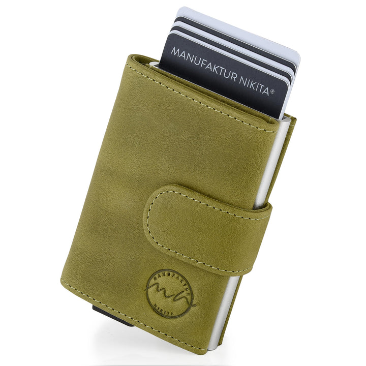 Manufaktur Nikita® Kreditkartenetui Echtleder | Geldbörse mit RFID-Schutz | Wallet für 10 Karten | f