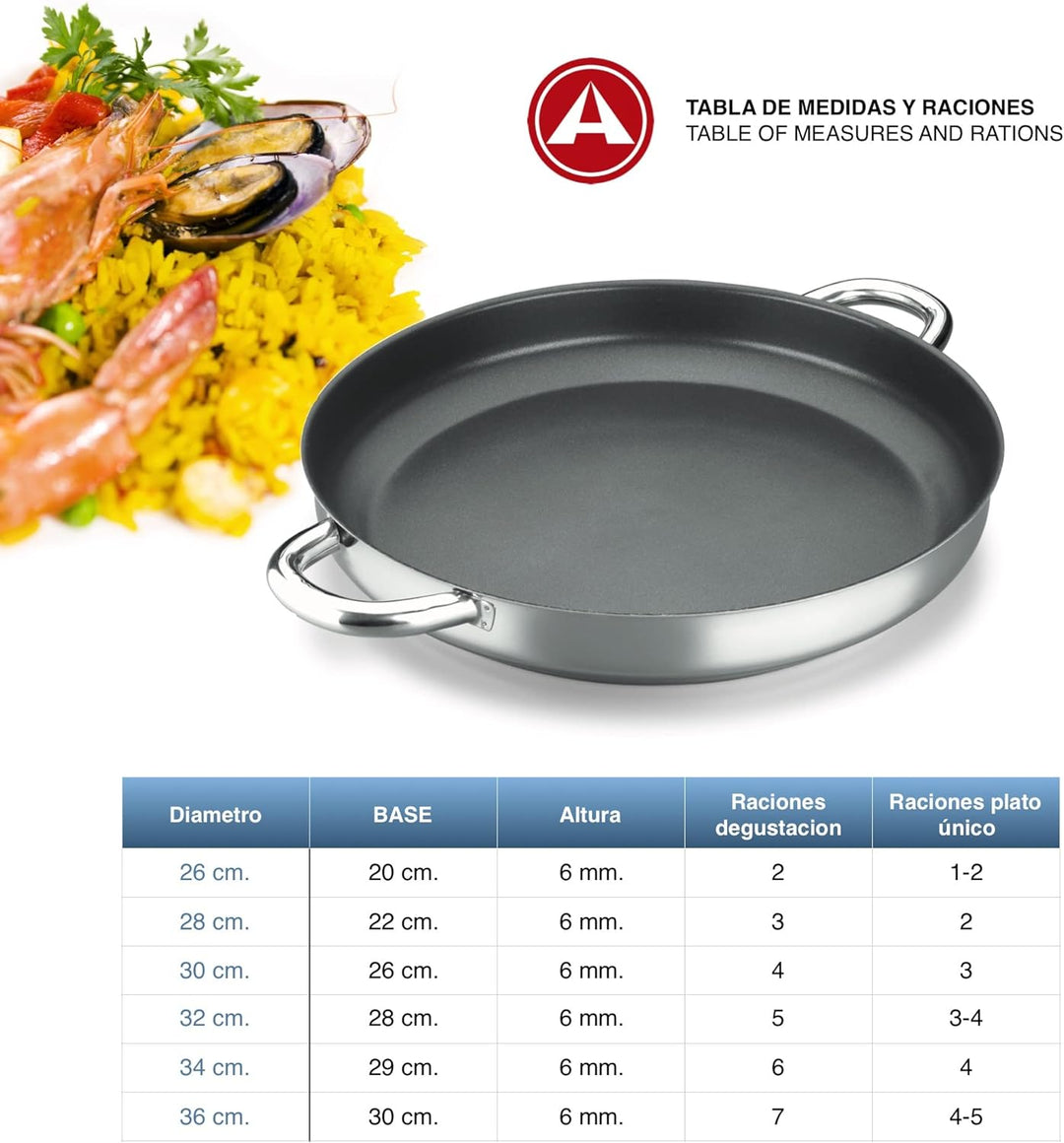 ALZA Classic Paella-Pfanne 28 cm, 28 cm