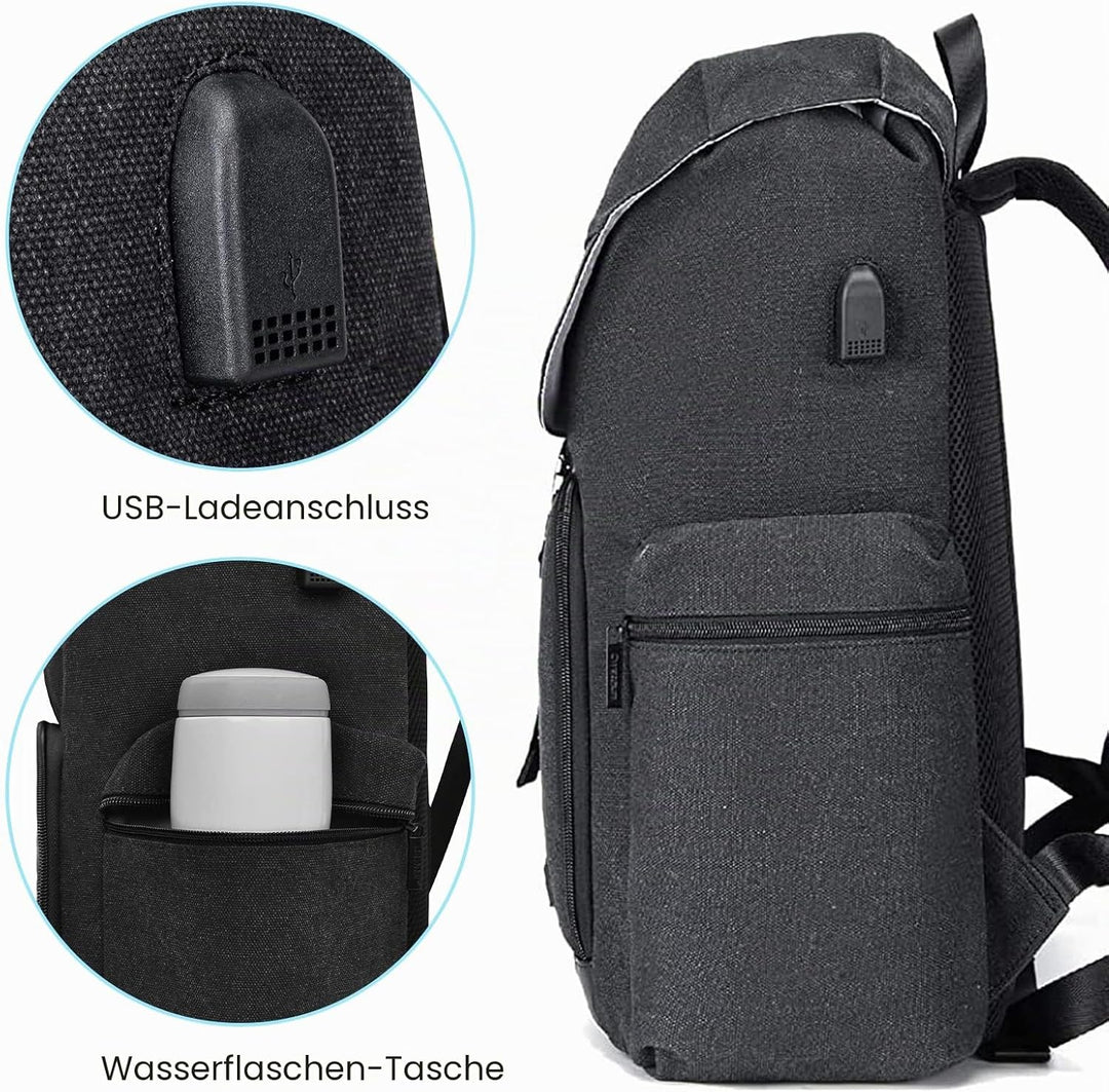 Cwatcun Kamerarucksack Tasche Canvas Professional für SLR DSLR spiegellose Kamera Canon Nikon Sony P