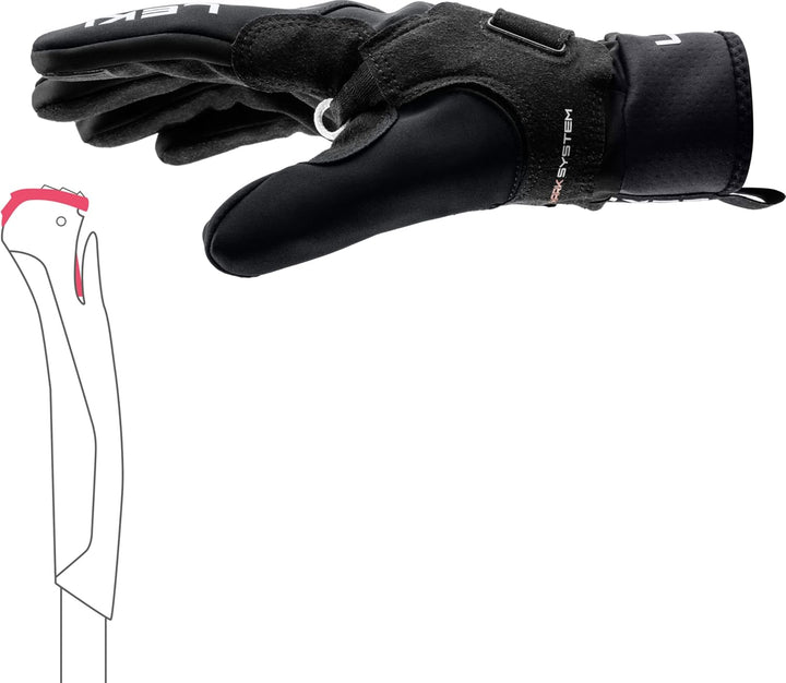 LEKI CC Shark Handschuhe EU 6,5 Schwarz, EU 6,5 Schwarz