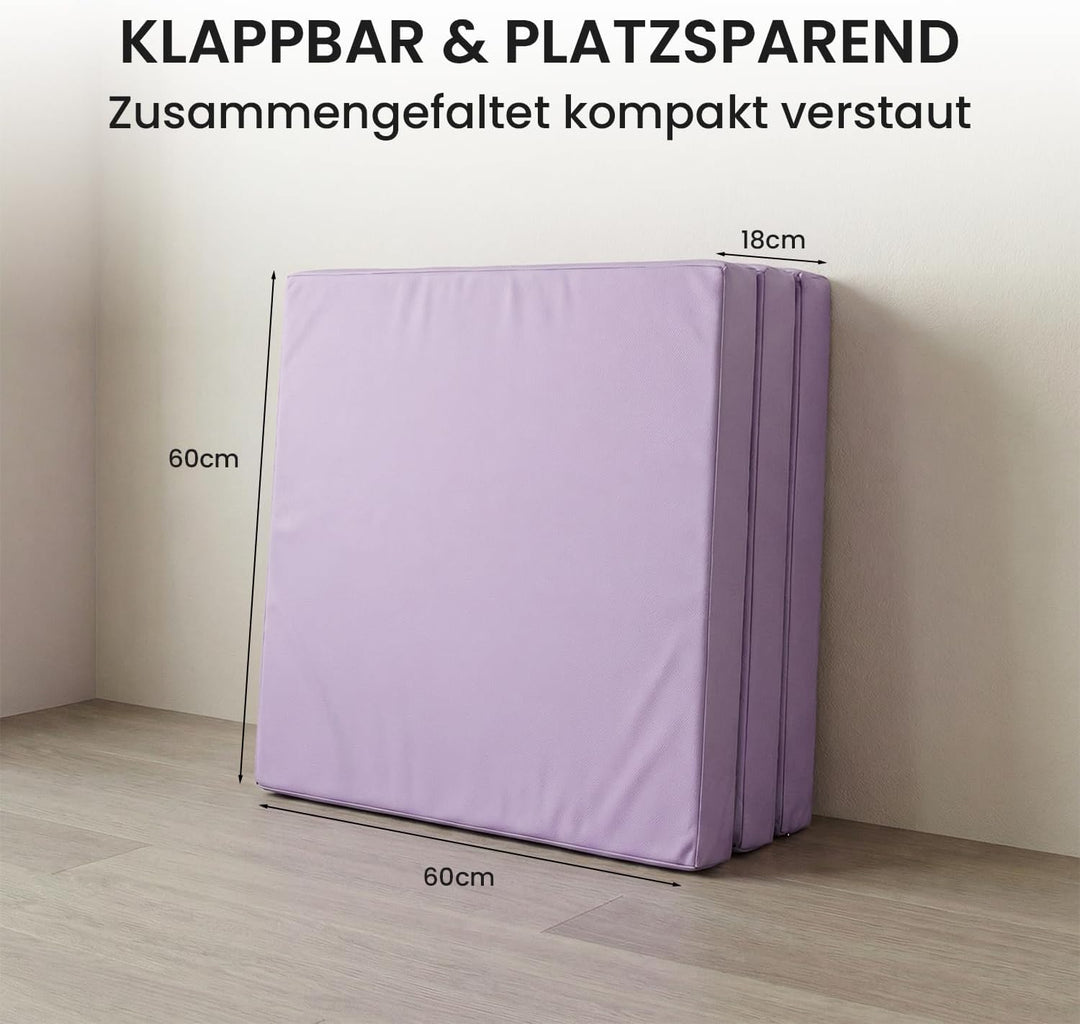 Jeflex - klappbare Weichbodenmatte & Turnmatte 180 x 60 x 6 cm MADE IN GERMANY/Gymnastikmatte tragba