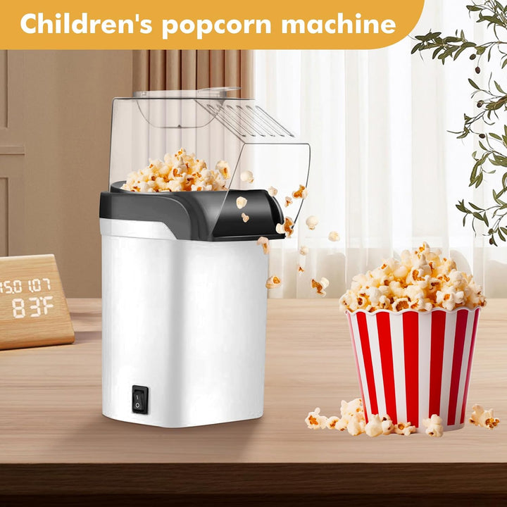 1200w Popcornmaschine, Mini Heissluft Popcorn Maker Gesund Ohne Öl Fett 2 Minuten One-Touch-Bedienun