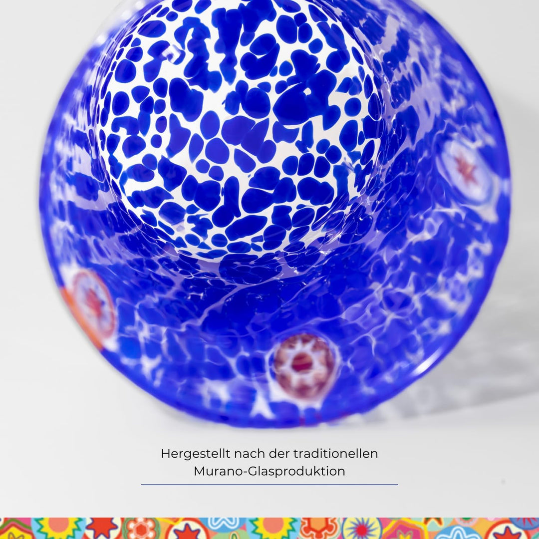 Gocce di Murano Set mit 6 Regenbogen-Gläsern, aus mundgeblasenem Muranoglas, 240 ml, handgefertigt,