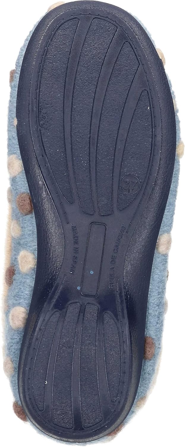 Manitu Damen Home Hausschuh 39 EU Blau, 39 EU Blau